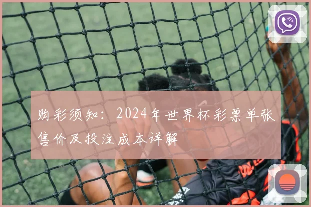 购彩须知：2024年世界杯彩票单张售价及投注成本详解